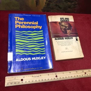 2 Book Lot Aldous Huxley Perennial Philosophy Ape And Essence Vintage Pb - Picture 1 of 5