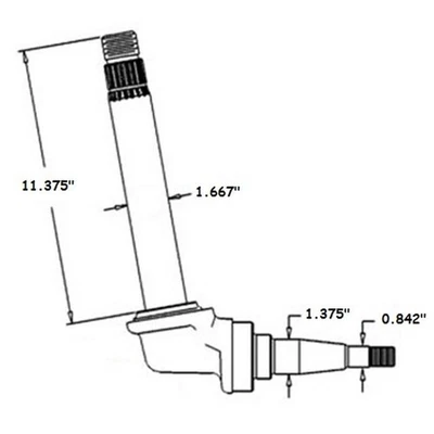 RH / LH Spindle Fits 504 544 606 656 Util 406265R92 406265R92-A - Image 1 of 4