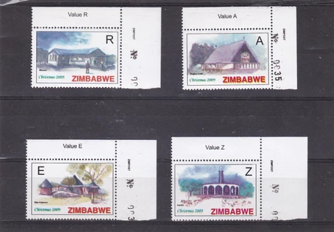 Zimbabwe mnh set Christmas error double print (Christmas 2009 and Zimbabwe) 2009 Cover