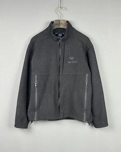 Vintage ARC'TERYX DIPLOMAT Gray Wool/Cashmere Full Zip Jacket Size M - Picture 1 of 16