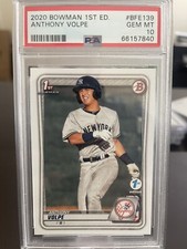 2020 Bowman 1st Edition Anthony Volpe #BFE-139 New York Yankees PSA 10 GEM MINT