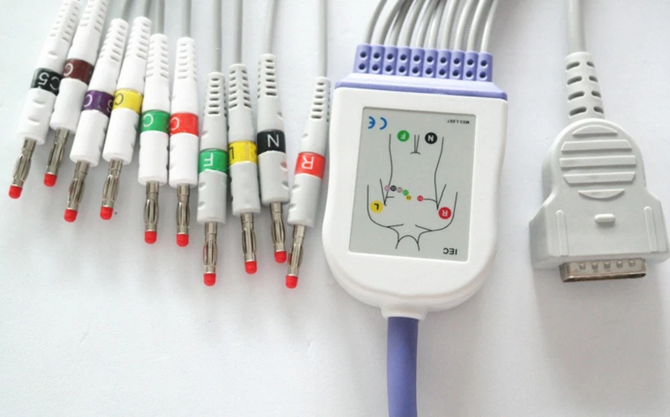 ALPTA Compatible GE Marquette ECG Cable 10-lead 2029893-001 ekg cable 15pin