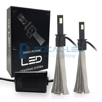 2x Kit de conversión LED Canbus H1 sin ventilador bombillas faros brillantes 6000K xenón blanco Foto 1 de 4