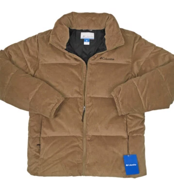 NEW $220 Columbia Puffect Corduroy Jacket! Tan Black or Blue  Insulated Puffer - Image 1 of 4