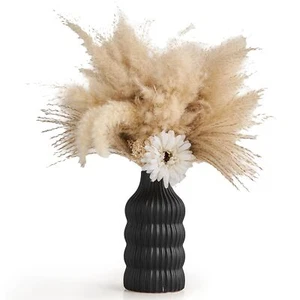 Octdays Black Ceramic Vase Decor: Modern Boho Flower Vases for Home Decor Dec... - Picture 1 of 8