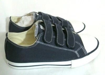 Victoria Navy Blue Marino Hook & Loop Canvas Sneakers Shoes Size 31 -13 Kids NIB - Image 1 of 4