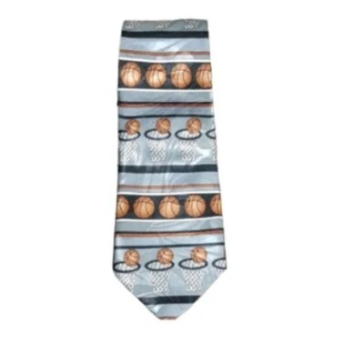 Corbata de seda de baloncesto gris Fratello para hombre 57 X 3 Foto 1 de 4