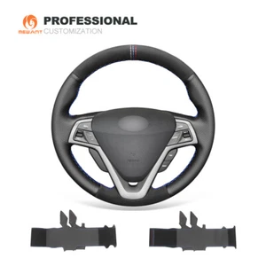 Cubierta de volante de coche gamuza de cuero auténtico para Hyundai Veloster 2011-2017 - Imagen 1 de 9