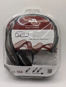 Cyber Acoustics AC-104 Universal Stereo Headset - Picture 1 of 2
