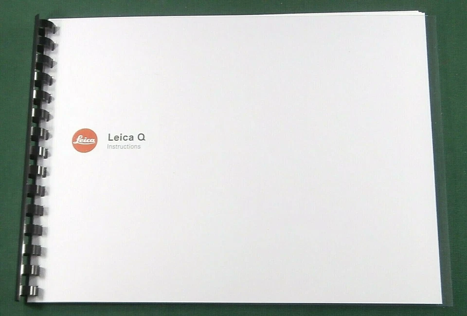 Manual de instrucciones Leica Q: ¡129 páginas y cubiertas protectoras! Foto 1 de 1