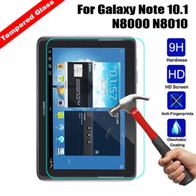 2Pcs For Samsung Galaxy Note 10.1 N8000 N8010 Glass Film Screen Protector - Image 1 of 4