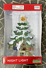 Winter Wonderland Christmas Tree Night Light Swivel Plus 120v Bulb Included