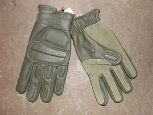 Paire de gants de combat en cuir vert taille L ( 9 ) kaki armée intervention - Picture 1 of 1