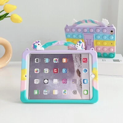 Ударопрочный детский чехол-подставка с пузырьками для iPad 11 10 9 8 7-го поколения и A16 - Изображение 1 из 4