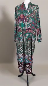 Ulla Popken Von Landen Curvy Patch Print Long Sleeve V-Neck Midi Plus Size 16/18 - Picture 1 of 10