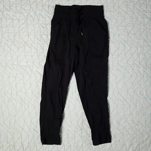 Lululemon Womens Black 7/8 Street to Studio Drawstring Nylon Pants Size 4 - Picture 1 of 7