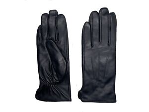 Womens Genuine Nappa Sheepskin Leather Lined Gloves  (Cinched Wrist)