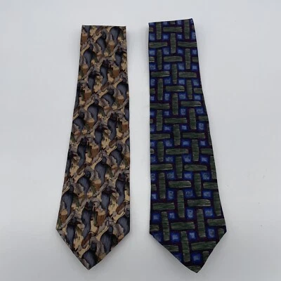 Cocktail Collection Molecular Expressions Scotch Geometric Novelty Silk Ties Lot - Image 1 of 4