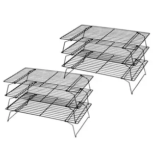 2 Pack 3-Tier Stackable Cooling Rack Non-stick Wire Cake Rack for Pies Cookie... - Picture 1 of 7