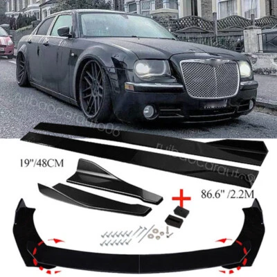 For Chrysler 300c Front Bumper Lip Splitter Side Skirts Rear Lip Gloss Black Foto 1 de 4