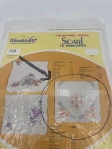 1 WonderArt Permanent Press Scarf To Embroider - Picture 1 of 6