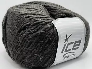 Dark Brown Inca Alpaca Bulky 43726 Ice Yarns Alpaca Wool Acrylic 100gr 109yds - Picture 1 of 7