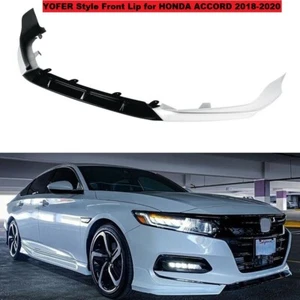 Yofer Painted White Pearl Front Bumper Lip Splitter Kit For 2018-20 Honda Accord - Picture 1 of 5