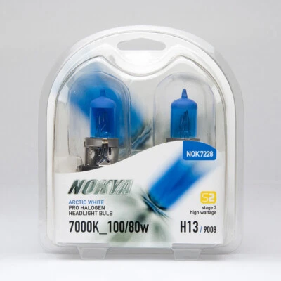 Nokya Stage 2 Arctic White H13 Twin Pack Halogen Bulbs (2 Bulbs) NOK7228 - Image 1 of 2