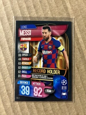 2019-20 Topps UCL Match Attax Extra All-Time Record Holder Lionel Messi #RH2! - Image 1 of 2