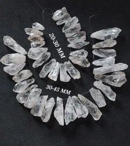 1 Pieces Large, 20-45 MM Long Natural Raw Clear Crystal Quartz/RJS-213 - Picture 1 of 6