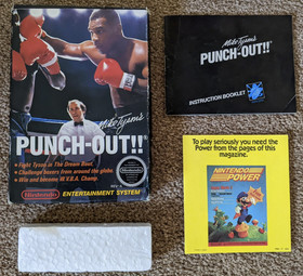 NES Nintendo - Mike Tyson's Punch-Out - BOX & MANUAL ONLY w/ Styrofoam.