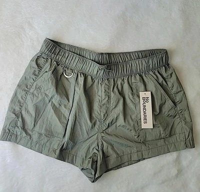 NO BOUNDARIES WOMENS PULL ON SHORTS  SIZE M (7-9) GREEN - Image 1 of 4