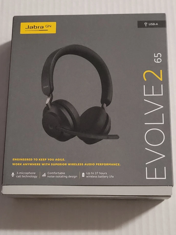 Jabra Evolve2 65 Stereo Wireless Headset (MS Teams, USB-C) - Black