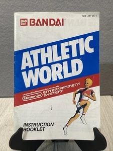 Bandai Athletic World Nintendo NES Manual Solo Folleto de Instrucciones - Imagen 1 de 2