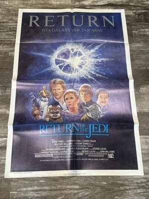RETURN OF THE JEDI (1983) ORIGINAL MOVIE POSTER  -  RE-RELEASE 1985  FOLDED - Image 1 of 4