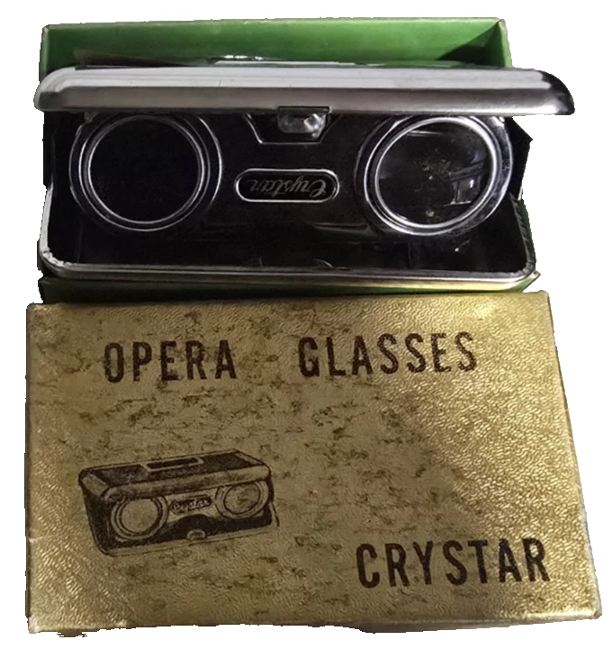 Vintage Crystar Lenses 2.5x Arrow Japan Pocket Binoculars Green Excellent! - Image 1 of 3
