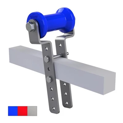 SUPROD Polyurethan Kielrolle mit Halter H höhenverstellbar verzinkt 125 / 50 mm