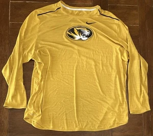 Women’s Nike Size 4XL Missouri Tigers Long sleeve Yellow Dri Fit Shirt - Picture 1 of 7