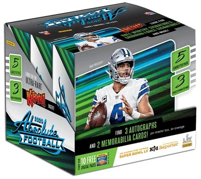 2020 Panini Absolute Football Hobby Box (10 Auto/Memorabilia) PSA REPACK BURROW - Image 1 of 4