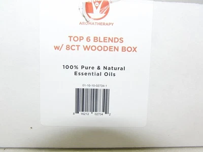 Paquete de 6 mezclas de aceites esenciales Gurunanda Top con caja de madera de 8 unidades nuevo Foto 1 de 4