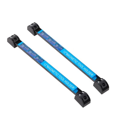 DAILYDEALS-DIRECT 2pc Magnetic Bar Tool Wrench Strip Holder Wall Storage Rack Organiser Rails 12"