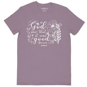 God Saw It Was Good Pre-Shrunk Cotton Women's Crew Neck T-Shirt - Paragon, Small - Picture 1 of 5