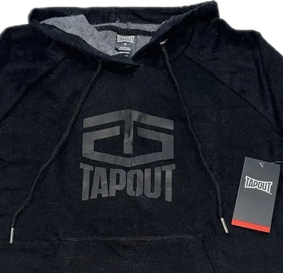 Tapout 女式黑色套衫连帽运动衫大号全新 42 美元 MSRP — 第 1/4 张图片