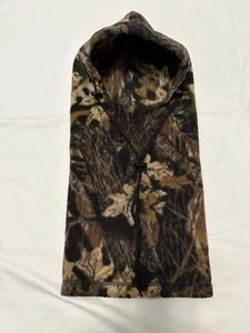 Vintage Camo Fleece Hunting Balaclava Polar Hood Face Mask Made In USA 90s - Picture 1 of 4