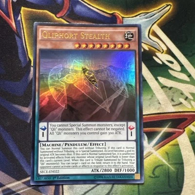 Yugioh! Qliphort Stealth SECE-EN022 Ultra Rare 1st Edition NM - Image 1 of 2