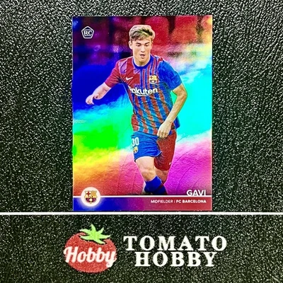TOPPS FC BARCELONA FAN SET 2021-22 GAVI RC REFRACTOR BARCELONA - Image 1 of 2