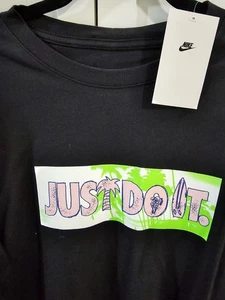 Mens NIKE Tee Shirt NEW Black Palm Tree Size Large - Picture 1 of 2
