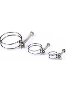 Betta Pond Accessories 19mm Double Wire Hoseclip x 2 YG431 - Picture 1 of 2