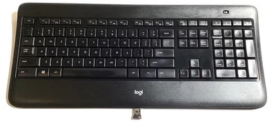 LOGITECH K800 Wireless Illuminated Keyboard (Y-R0065) with Receiver/Dongle - Image 1 of 4