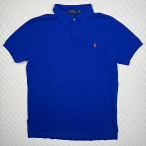 Polo Ralph Lauren Herren Custom Fit Poloshirt Classic Pony Logo Royalblau Large - Bild 1 von 7